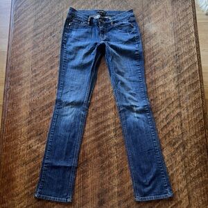 White House Black Market Size 00 00R Dark Blue Straight Leg Jeans
